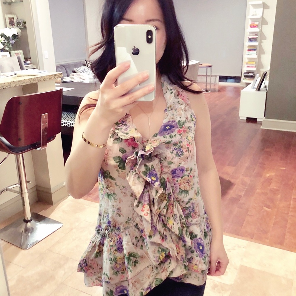 Floral Ruffle Spring Top